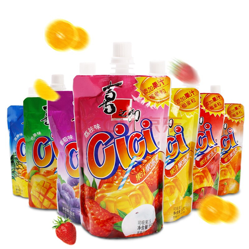 喜之郎吸吸果冻可吸cici果汁果冻爽果汁果冻爽零食 150gx10支