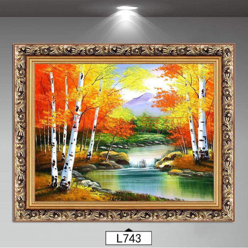 美景在即装饰画 绿牌欧式油画装饰画客厅风景山水美式餐厅挂画现代