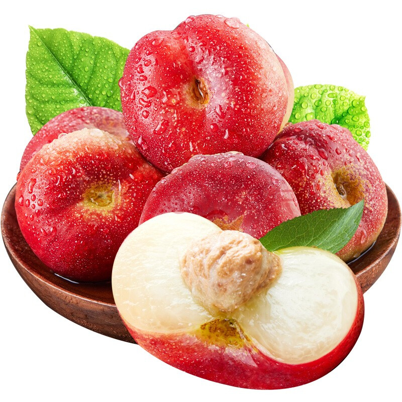 蟠桃扁桃 油桃 桃子水蜜桃 新鲜水果 红油蟠桃约2.5kg