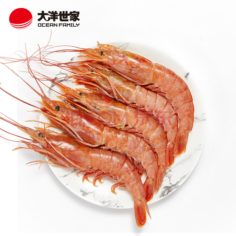 大洋世家 冷冻阿根廷红虾 l2(中号) 2kg 45
