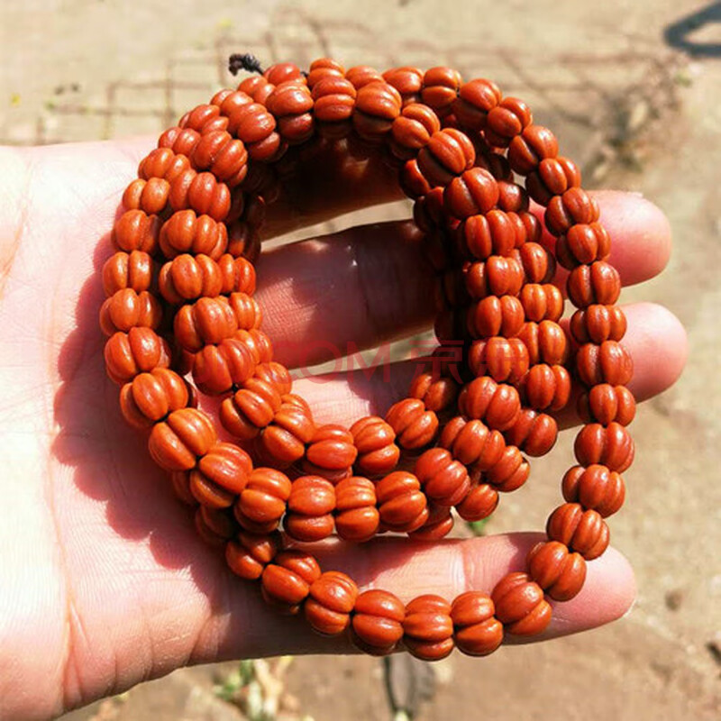 山楂籽手串 山楂核籽五福子菩提108脖挂手持单圈男女手串sn9035 自备