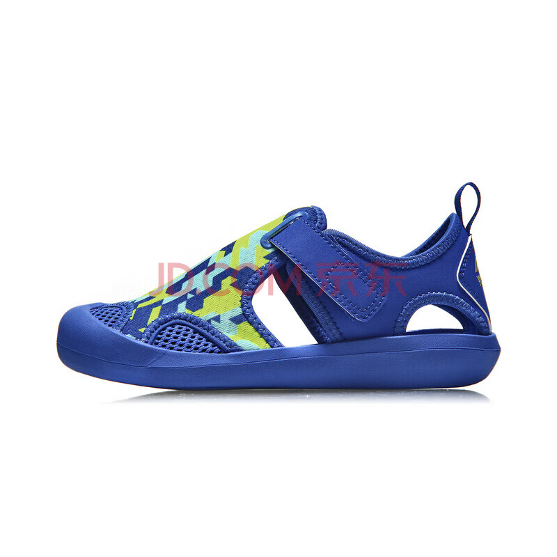 李宁li-ning运动新品2019新品男大童凉鞋 晶蓝色/荧光玉绿 245