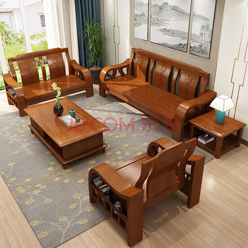 凉椅木沙发客厅全整装三人位组合木质冬夏两用现代简约经济型 1 1 3