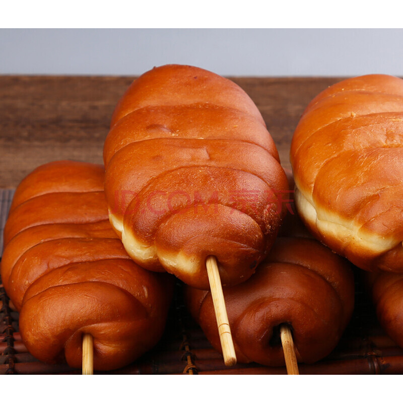 东北特产火腿豆沙馅夹心大鸡腿面包80后怀旧老式零食点心整箱早餐120g