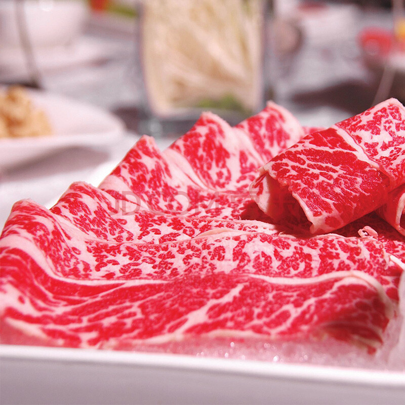 原切新西兰安格斯雪花肥牛片新鲜牛肉卷火锅食材牛肉片350g【图片 价