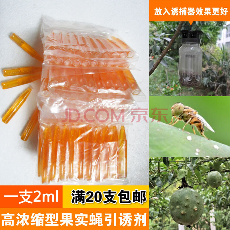 果实蝇诱剂果蝇药水针蜂引诱剂果园百香果柑橘桔小果蝇诱杀剂 一支