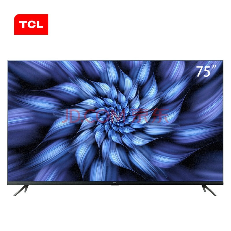 tcl 75v2 75英寸 液晶电视 4k超高清 超薄全面屏 hdr 34核人工智能