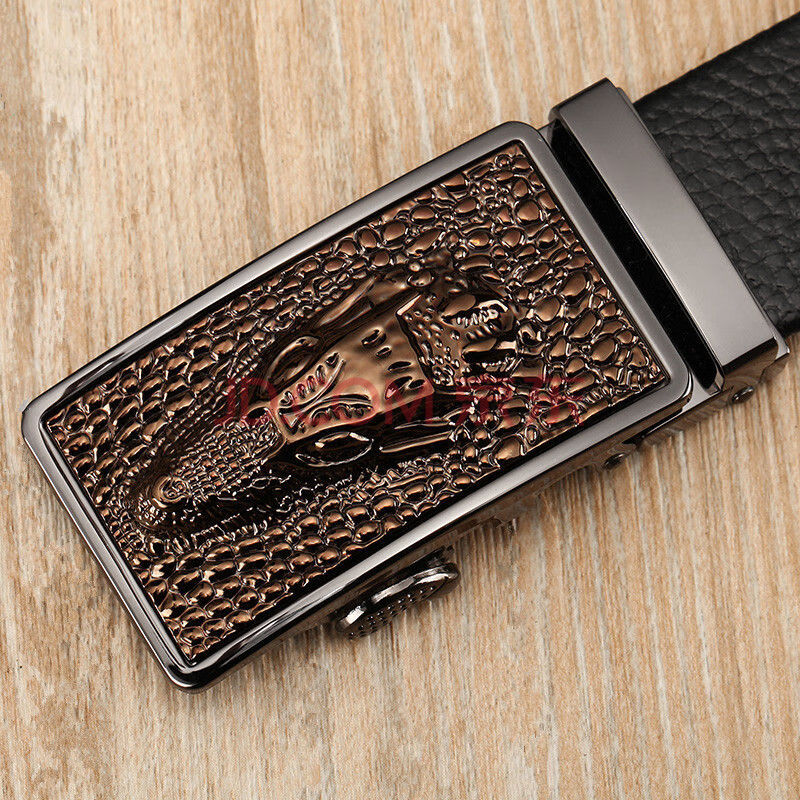 老人头腰带加长皮带男胖大码 160cm头层牛皮老人头腰带真皮自动扣150