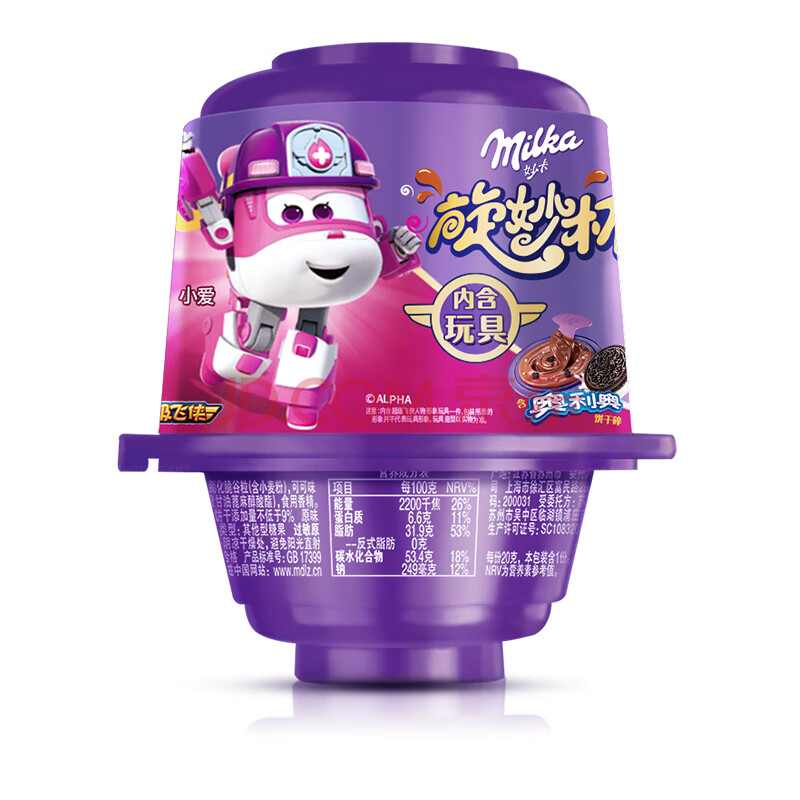 妙卡妙卡旋妙杯含奥利奥饼干碎及脆谷粒可可酱糖果 20克