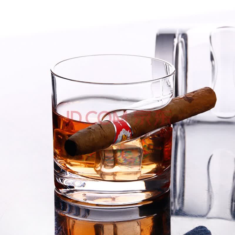 水晶威士忌酒杯雪茄伴侣雪茄托雪茄架杯 圆形a款【图片 价格 品牌