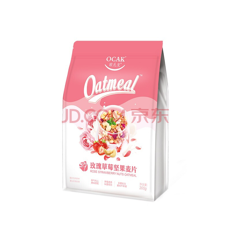 200克玫瑰草莓麦片
