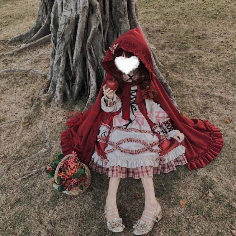 萌小兔原创工作室新品*原创国牌正版洛丽塔lolita森林小红帽op新年款