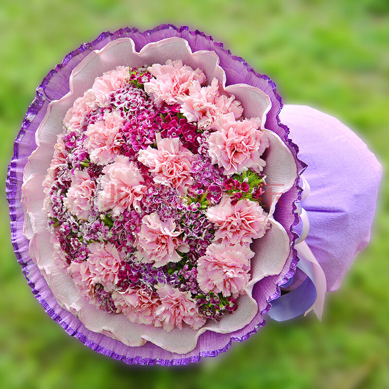 19朵粉色康乃馨花束 -接订单 - 转单宝 - 鲜花行业订单解决专家,专业