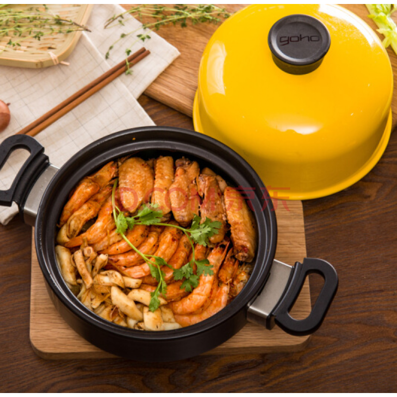 陶瓷8寸厨彩塔吉锅大容量少油焖烧煲仔饭黄焖鸡米饭锅