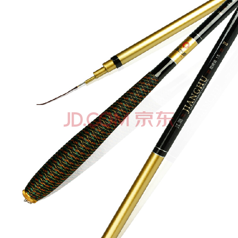 渔之源江湖鱼竿28调高碳钓鱼竿鱼竿套装超轻台钓竿 金色经典款4.5米