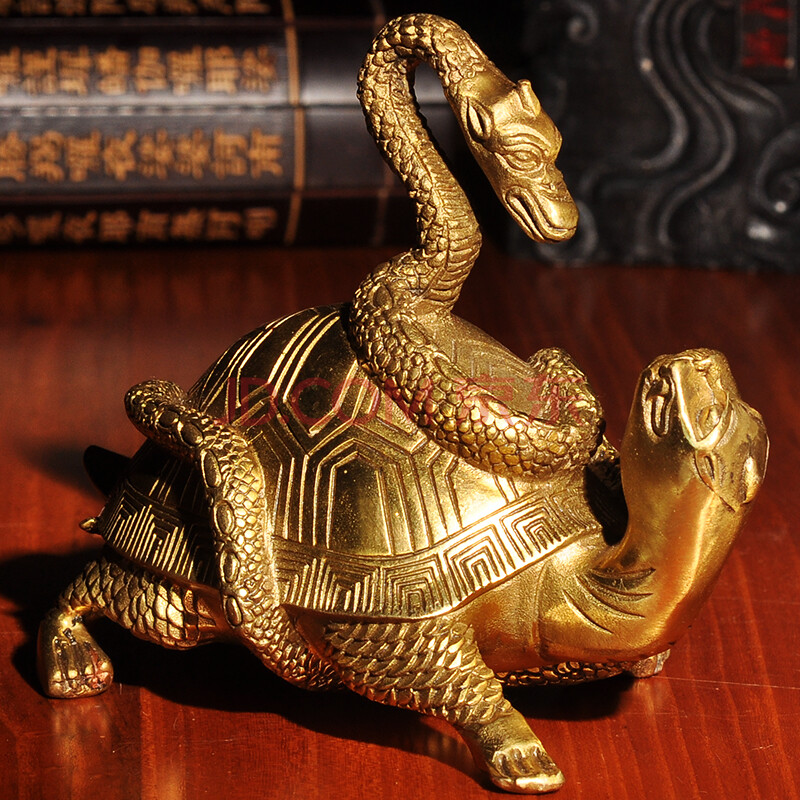 泰山祥云阁 龙龟玄武工艺品 装饰客厅摆件四灵兽用品 玄武小号高12cm