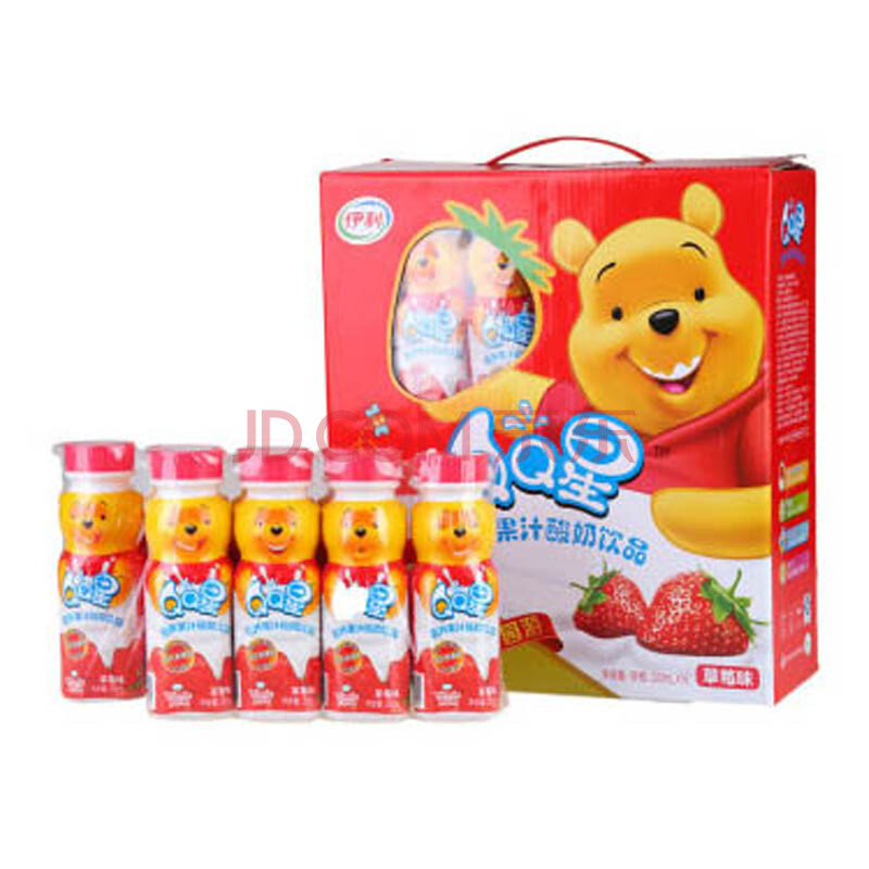 伊利儿童奶营养果汁草莓味200ml*16/箱