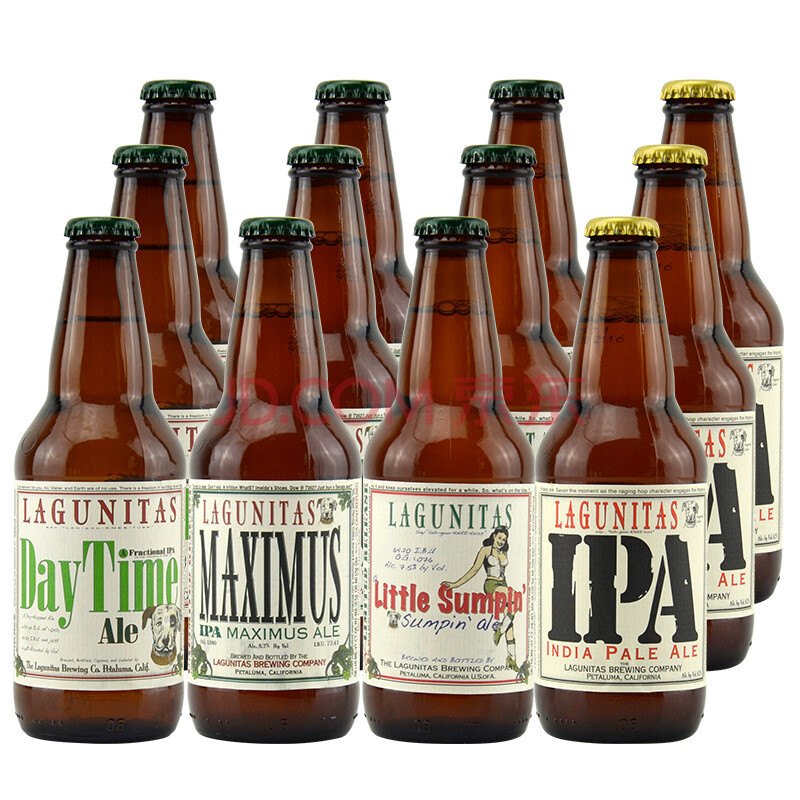 美国进口精酿啤酒 拉古尼塔斯系列啤酒 四种口味各3瓶355ml*12瓶