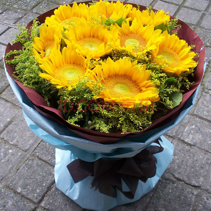 9朵向日葵花束款 -贺卡 -接订单 - 转单宝 - 鲜花行业订单解决专家