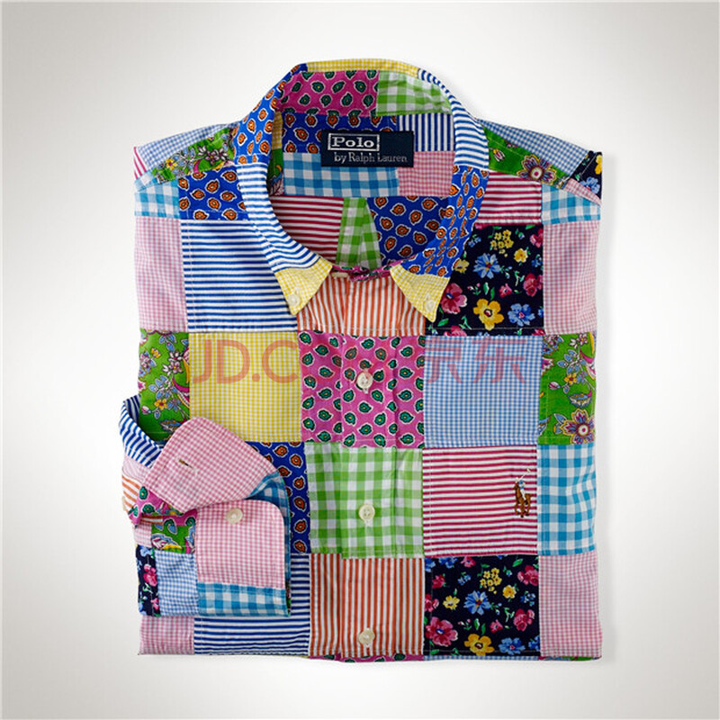 保罗拉夫劳伦polo ralphlauren 彩马拼接衬衫32223416 彩色拼接 xxl
