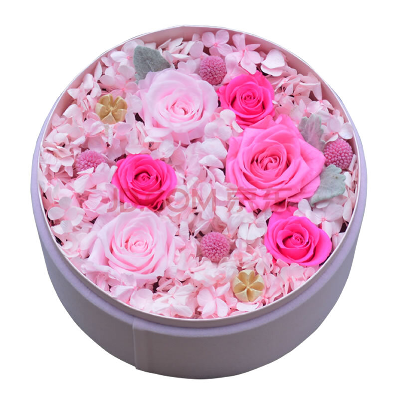 千梦花丝语 进口永生花礼盒保鲜花玫瑰花礼盒 鲜花速递 创意生日礼物