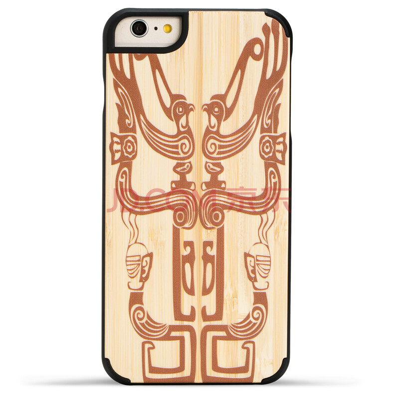 格木致尚 手机壳实木磨砂三星堆彩绘保护套 适用于苹果6p/iphone6plus