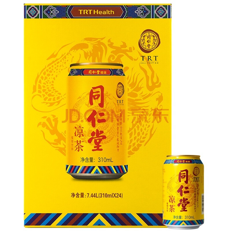 【同仁堂同仁堂凉茶 310m*24罐 整箱】同仁堂(trt)同仁堂凉茶 310ml*2