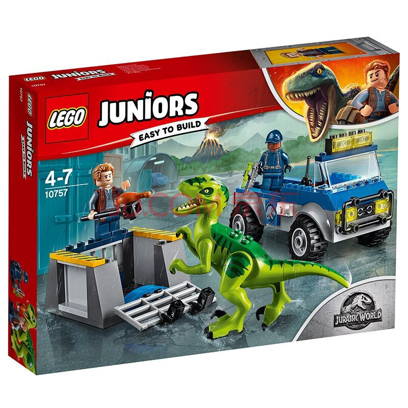 乐高lego 积木拼装玩具 小拼砌师 礼品礼物 10757 迅猛龙救援卡车