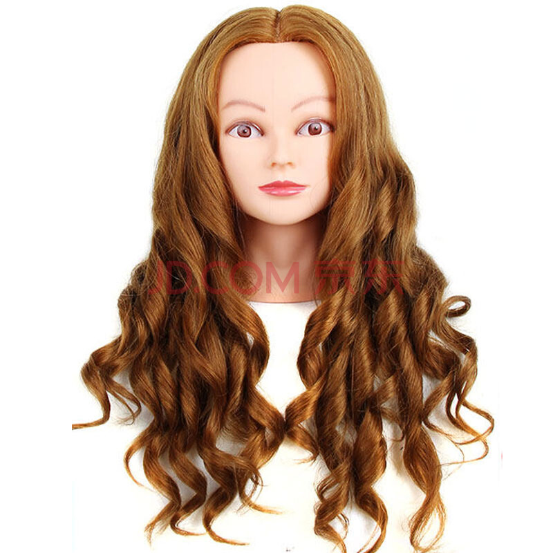 美发头模真发练习头可烫卷吹漂染精剪头模真发人发教习头发廊练习假