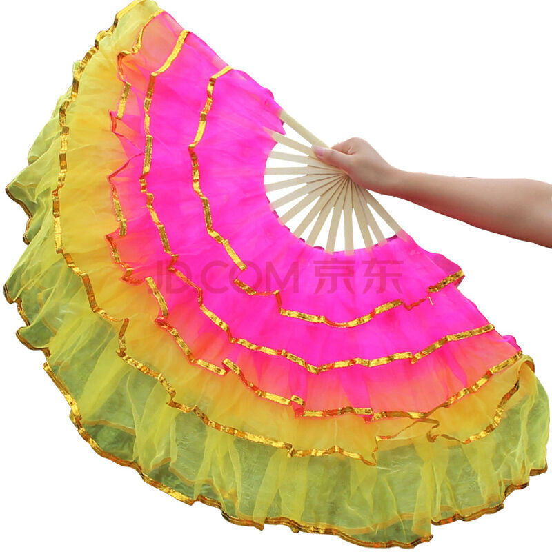 颂跳舞加大开场舞双面渐变色女广场舞秧歌扇子跳舞扇子晚会演出实用 5