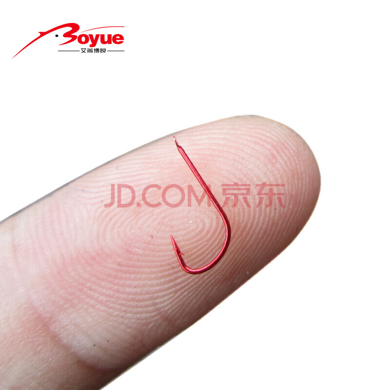 赤袖鱼钩50枚装有刺红色鲫鱼钩综合钓钩垂钓用品渔钩渔具垂钓配件 5号