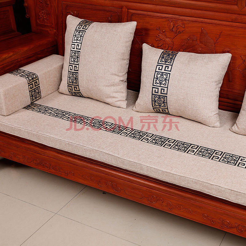 凯比特新中式红木沙发坐垫防滑海绵椅子坐垫家具罗汉床五件套实木沙发