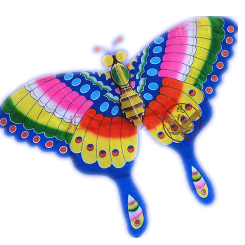 传统七彩蝴蝶风筝 手绘丝绢蝴蝶风筝 舞蹈道具 仅蝴蝶