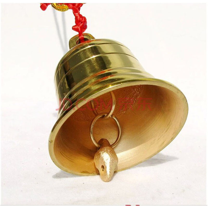 益鼎贵 铜铃铛五帝钱挂件 六寸铜铃
