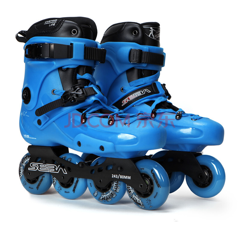 正品米高seba seba-fr1成人街区轮滑鞋溜冰鞋直排轮 限量版蓝色 35