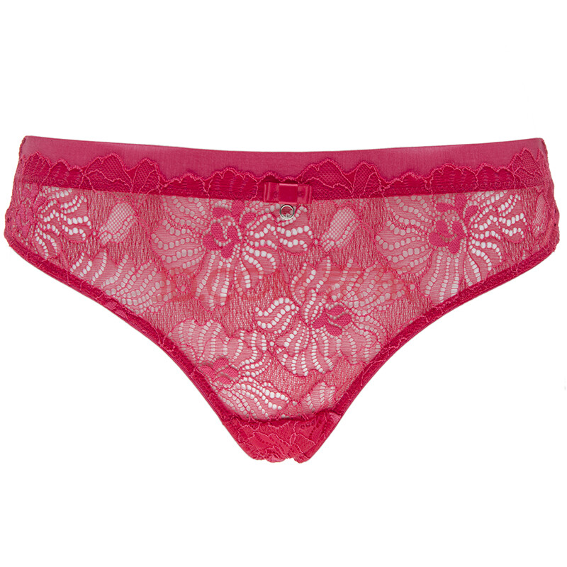 【阿玛尼女士内裤】emporio armani 阿玛尼 女士粉红色锦纶蕾丝三角