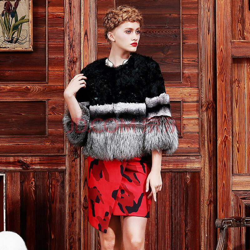 辛格维拉皮草外套 14626羊羔 黑色 3xl【图片 价格 品牌 报价】-京东