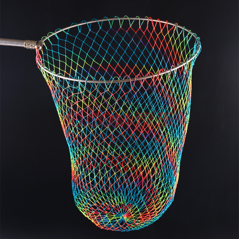 抄网兜不锈钢双线大力马线可折叠抄网头实心加深野鸡鲟鱼大物抄网