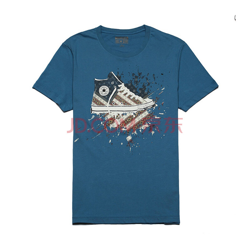 匡威converse男装夏新款图案短袖t恤09061c421 09061c035 蓝色09061c