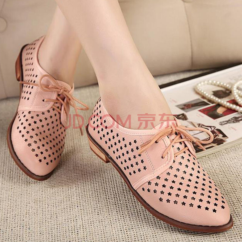 洳雪蜜儿 2014新款低跟镂空女单鞋韩版复古时尚休闲女鞋英伦小皮鞋