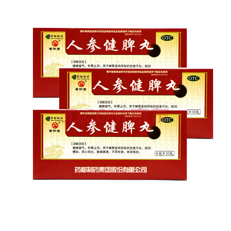 普济堂 人参健脾丸 6g*10丸 3盒装