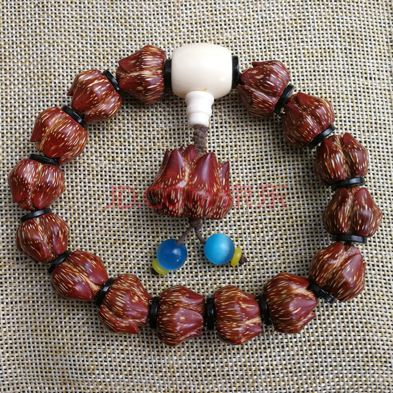 滴血莲花手串菩提子男女情侣手链海南野菠萝原籽散珠爆红 特惠款七星