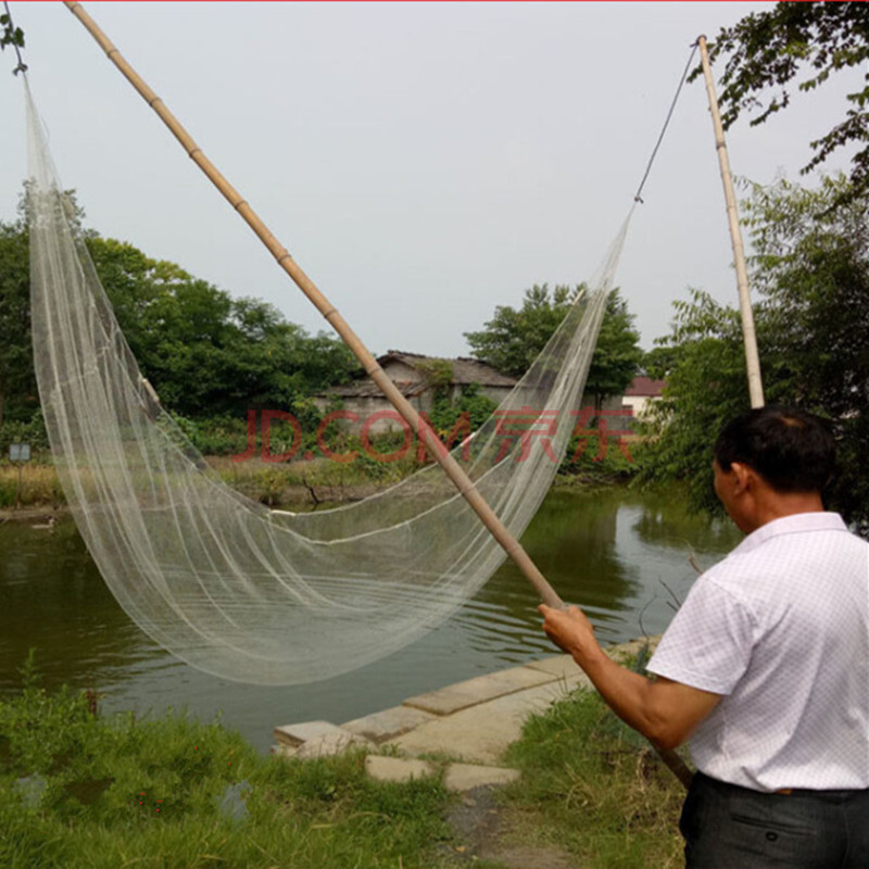 漁民漁具夾網碼頭網月亮網扒網搭網挑網趕網摟網老式抓魚抬網搬箏