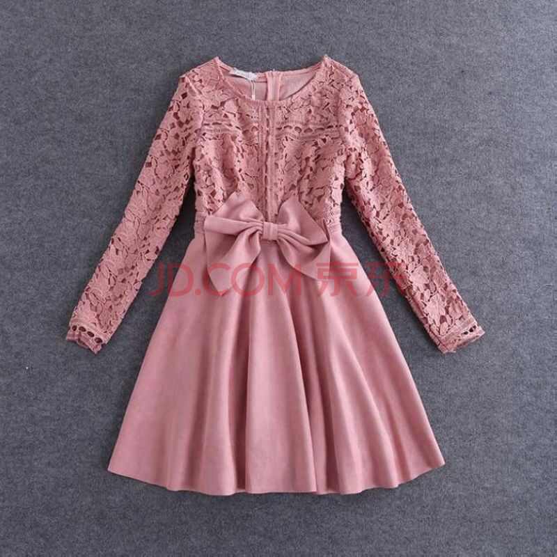 辛拉瑞丽 2015秋冬新款韩版甜美时尚气质修身蝴蝶结蕾