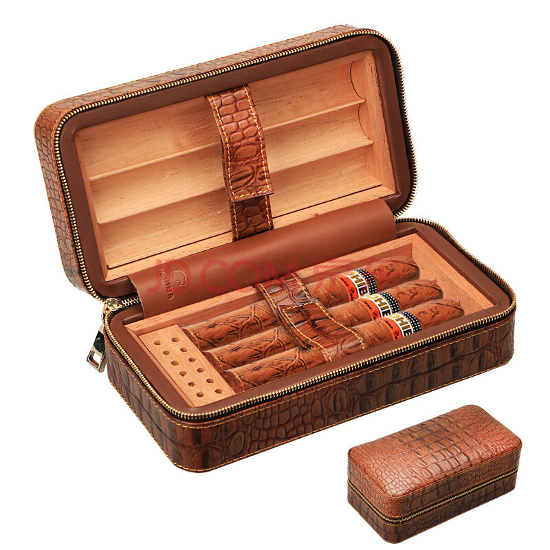 cohiba高希霸雪茄盒 便携式雪茄盒套装 6支装 鳄鱼皮纹雪茄盒h518