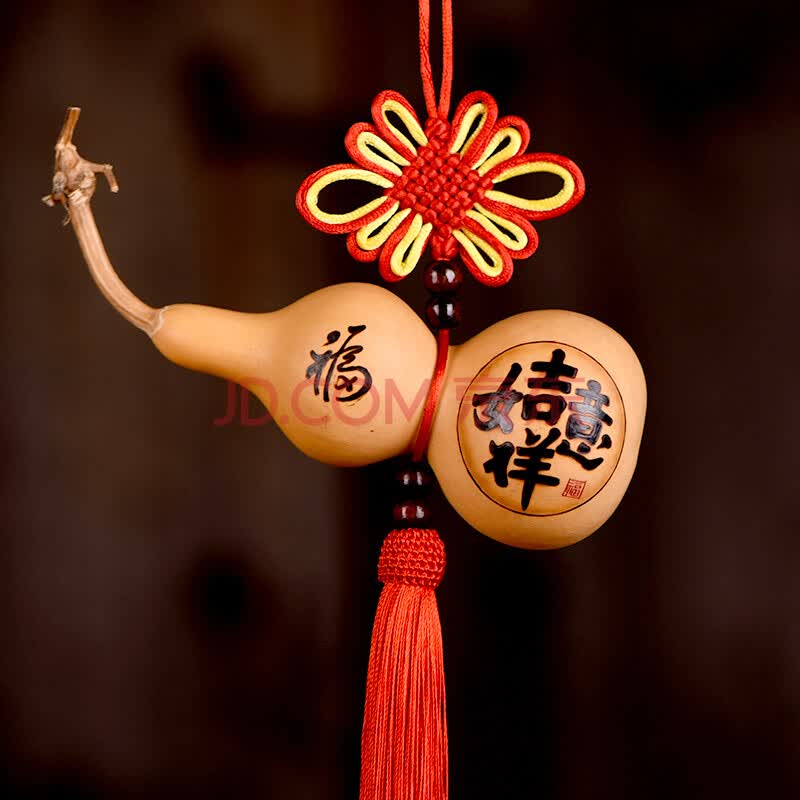 烫画葫芦家居客厅风水挂件卧室办公室挂饰小礼品送人 烙画吉祥如意 11