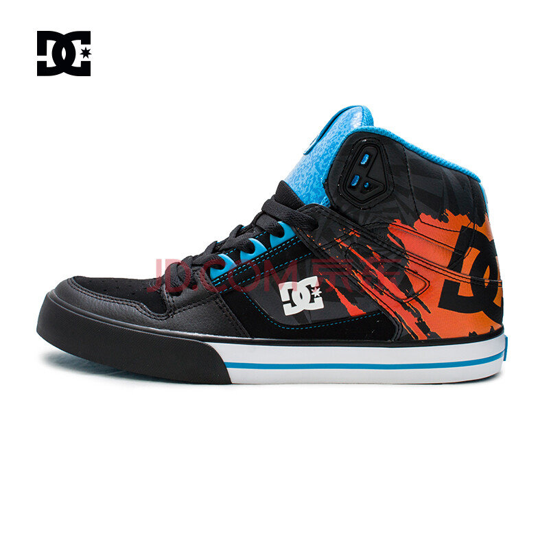 dcshoecousa男拼接色高帮图腾板鞋dcshoes adys400016 bqt/黑色 41