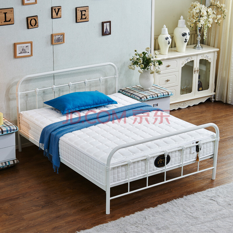 铁艺床 单人 双人 铁架床 儿童床 单床 白色 120cm宽【图片 价格 品牌