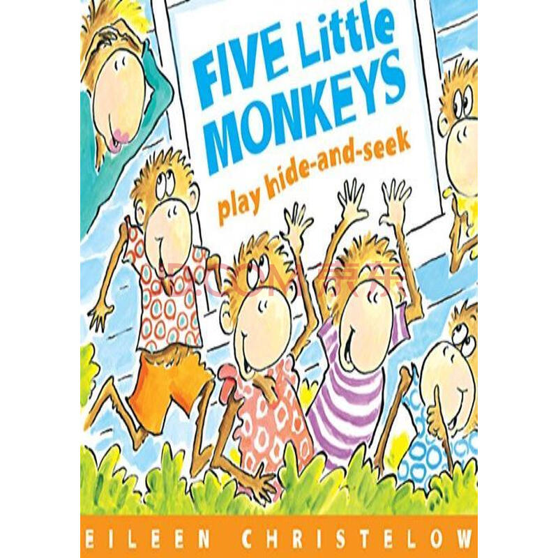 five little monkeys play hide and seek 五只小猴子捉迷藏