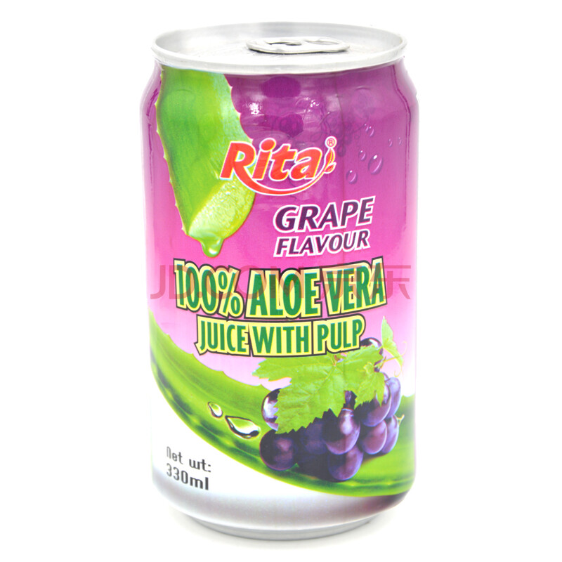 越南原装进口rita丽塔葡萄提子芦荟果汁饮料无防腐剂330mlx12